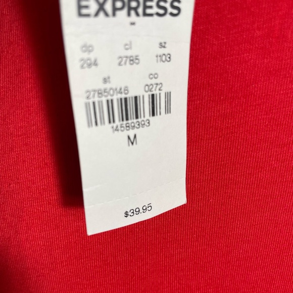 NWT Express Asymmetrical Red Cutout Dress - Picture 4 of 4